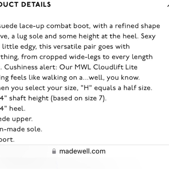 EUC Madewell Julien Lace-up Lug Sole Suede Booties size 8.5 - Picture 7 of 7